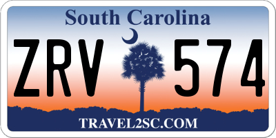 SC license plate ZRV574