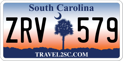 SC license plate ZRV579
