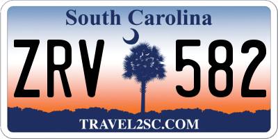 SC license plate ZRV582