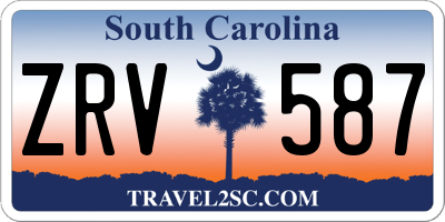 SC license plate ZRV587