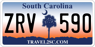 SC license plate ZRV590