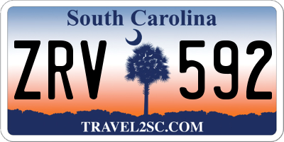 SC license plate ZRV592
