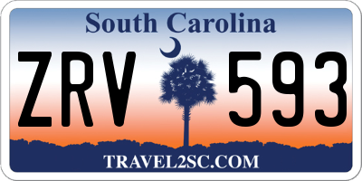 SC license plate ZRV593