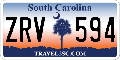 SC license plate ZRV594