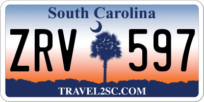 SC license plate ZRV597