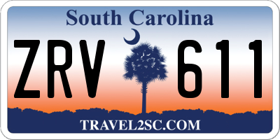 SC license plate ZRV611