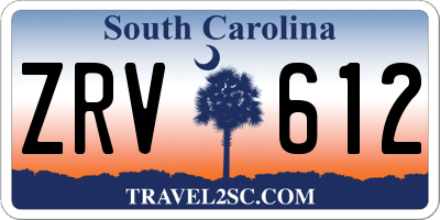 SC license plate ZRV612