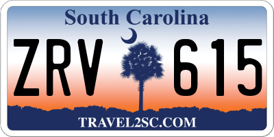 SC license plate ZRV615