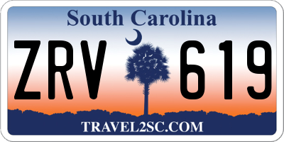 SC license plate ZRV619