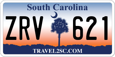 SC license plate ZRV621