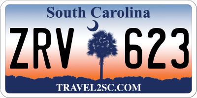 SC license plate ZRV623