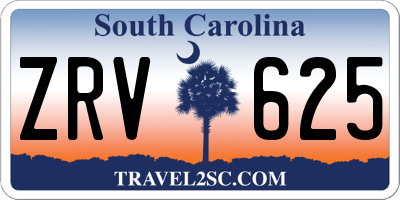 SC license plate ZRV625