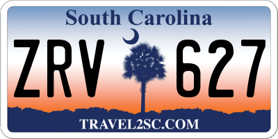 SC license plate ZRV627