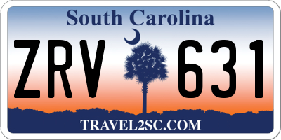 SC license plate ZRV631