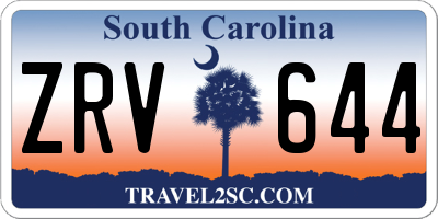 SC license plate ZRV644