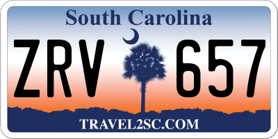 SC license plate ZRV657