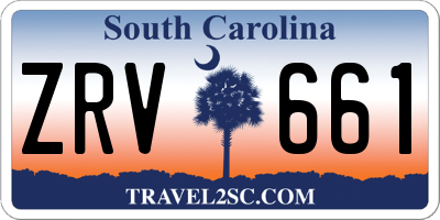 SC license plate ZRV661