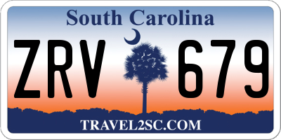 SC license plate ZRV679