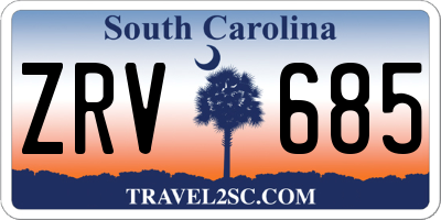 SC license plate ZRV685