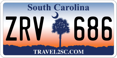 SC license plate ZRV686