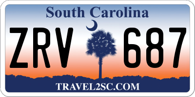 SC license plate ZRV687