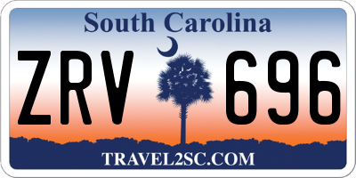 SC license plate ZRV696