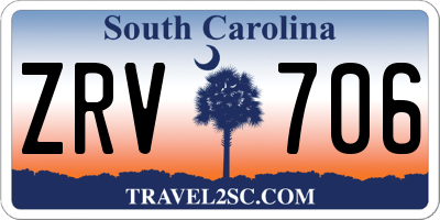 SC license plate ZRV706