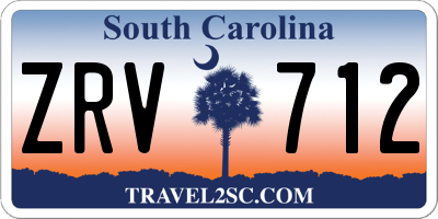SC license plate ZRV712