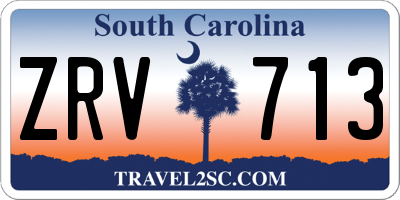 SC license plate ZRV713