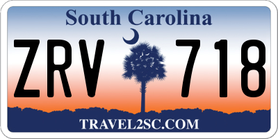 SC license plate ZRV718