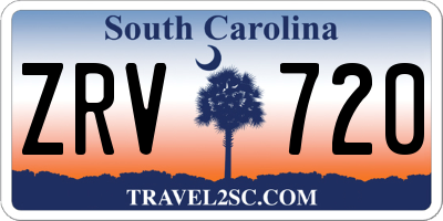 SC license plate ZRV720