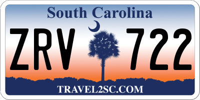 SC license plate ZRV722