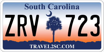 SC license plate ZRV723