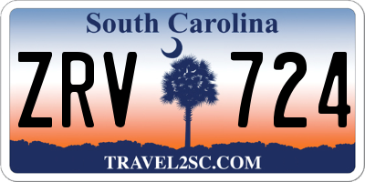 SC license plate ZRV724