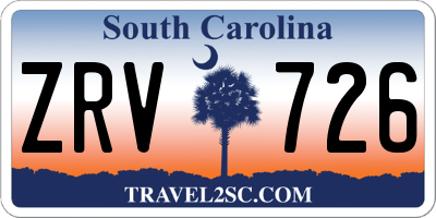 SC license plate ZRV726