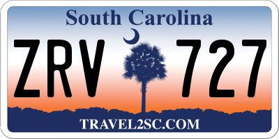 SC license plate ZRV727