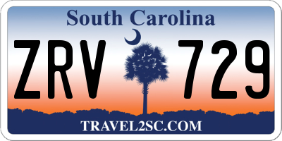 SC license plate ZRV729