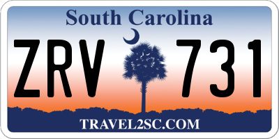 SC license plate ZRV731