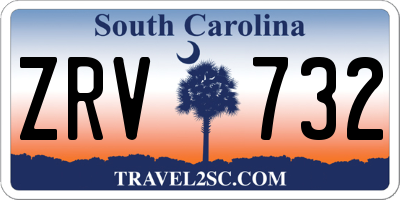 SC license plate ZRV732