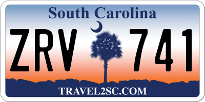 SC license plate ZRV741