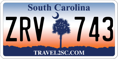 SC license plate ZRV743
