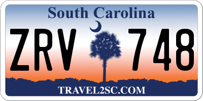SC license plate ZRV748