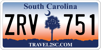 SC license plate ZRV751