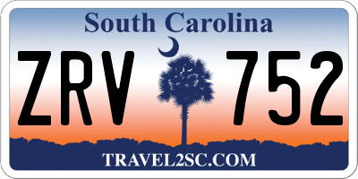 SC license plate ZRV752