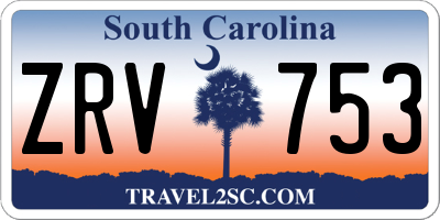 SC license plate ZRV753