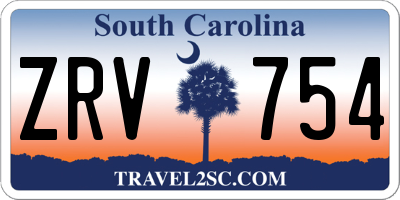 SC license plate ZRV754