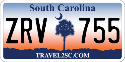 SC license plate ZRV755