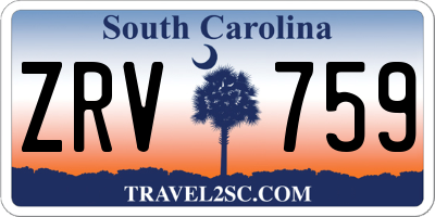 SC license plate ZRV759
