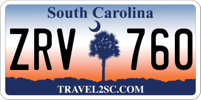 SC license plate ZRV760