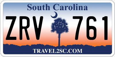 SC license plate ZRV761